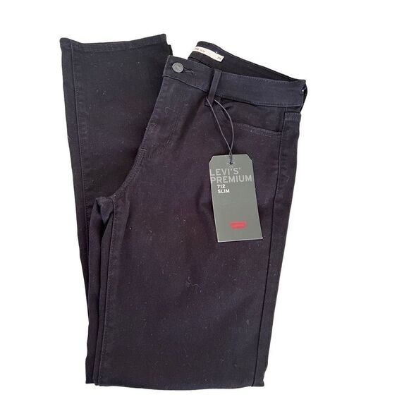 Levi’s Mens Jeans Slim Fit Size W29 30 Black - Picture 1 of 11